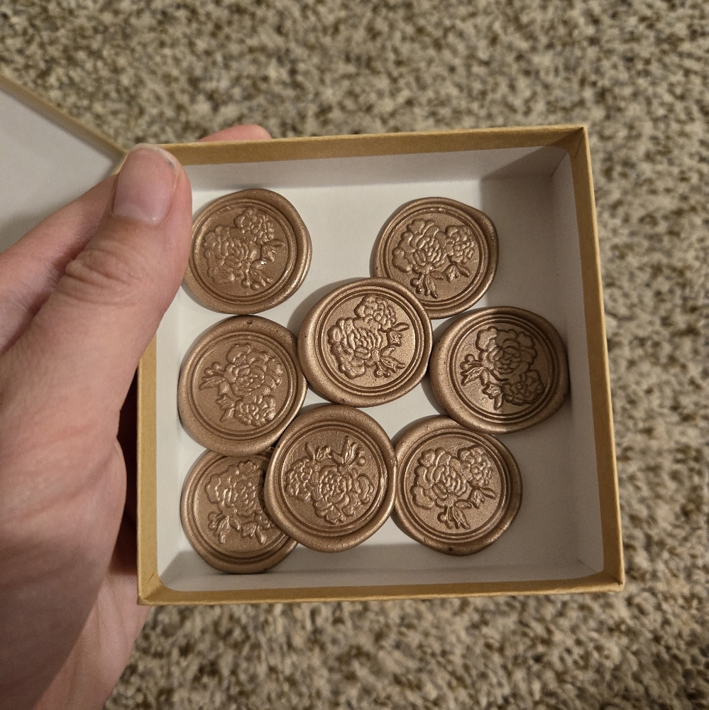 Rose Gold Adhesive Wax Seals